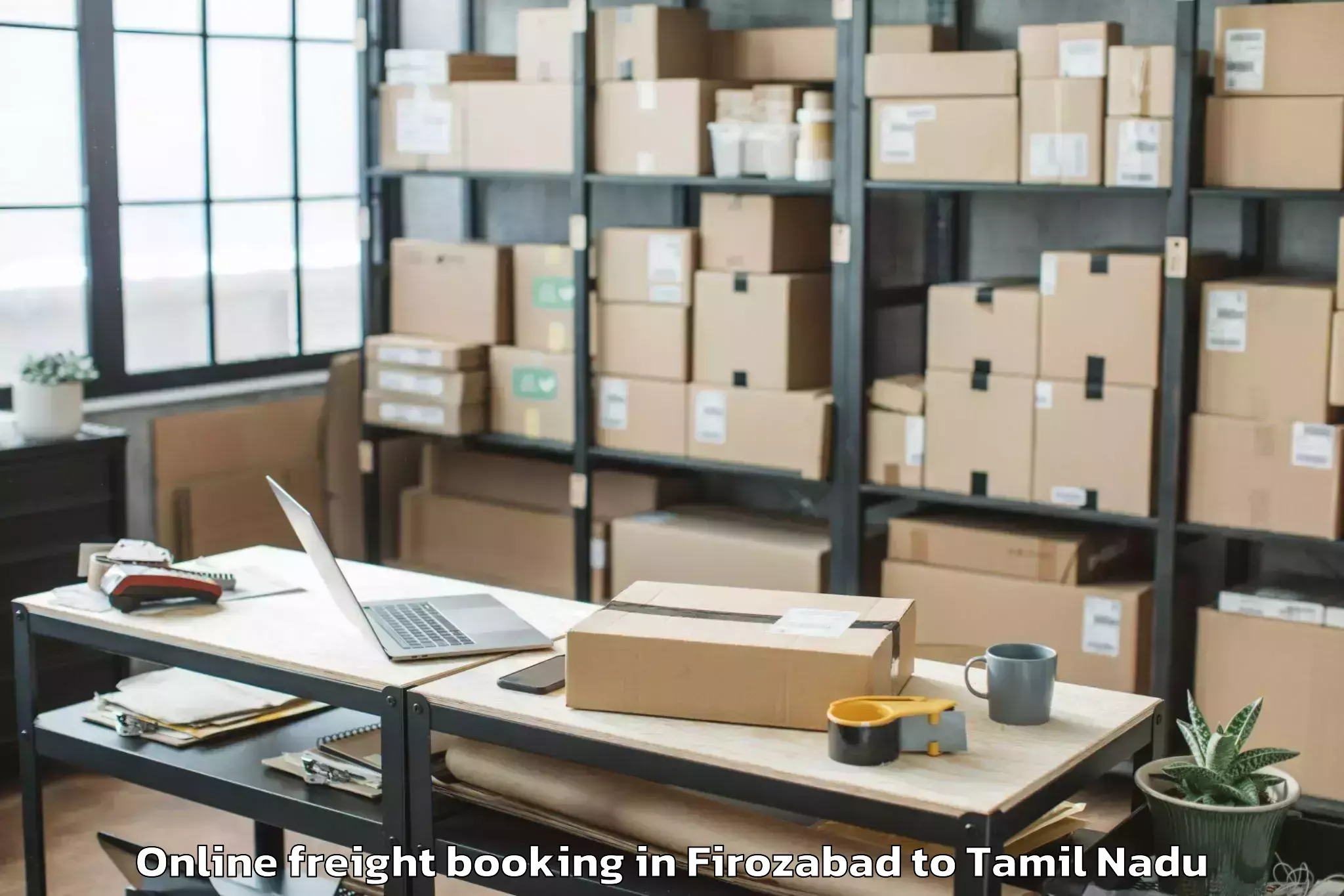 Hassle-Free Firozabad to Periyanayakkanpalaiyam Online Freight Booking